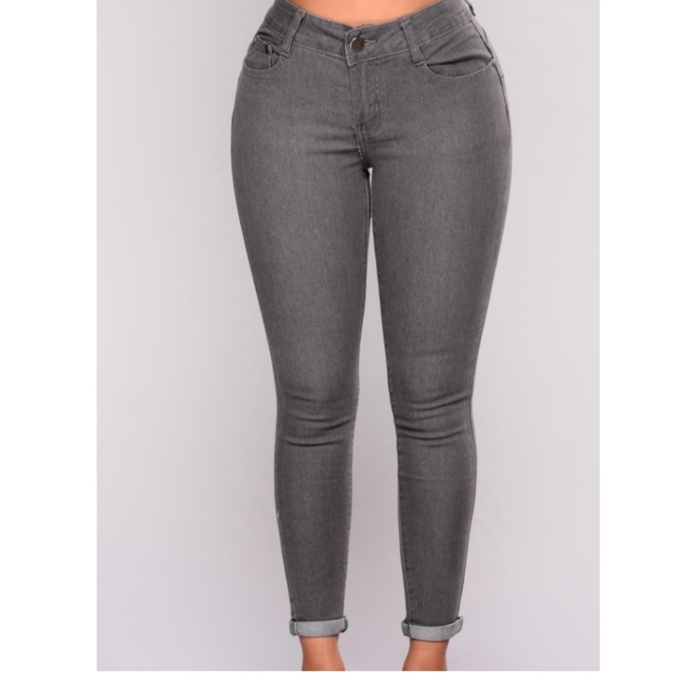 Gray Fashion Jeans
